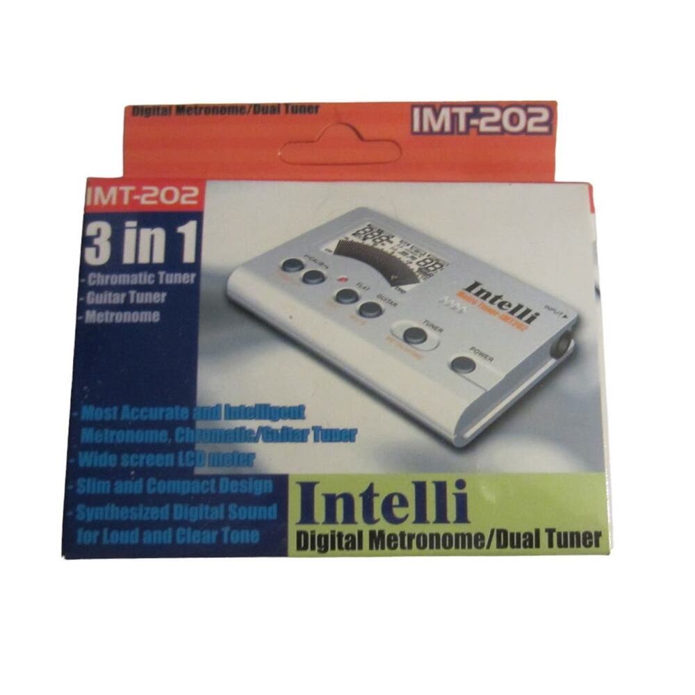 Intelli IMT-202 3-in-1 Digital Metronome Chromatic Guitar Tuner Compact Portable